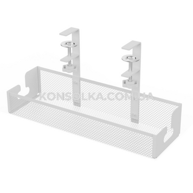 Лоток органайзер кабелів під столом KONSOLKA D40 см (Білий)